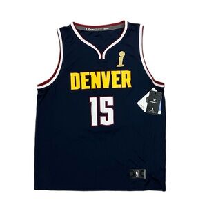 Fanatics Fastbreak Denver Nuggets Nikola Jokic NBA Finals Navy Blue Jersey SZ L